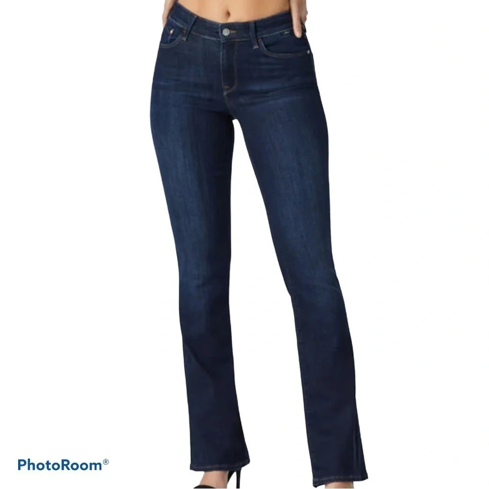 Navi dark wash Kerry mid rise straight leg jeans  Sz 27